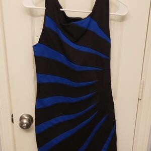 Black and Blue Striped Dress